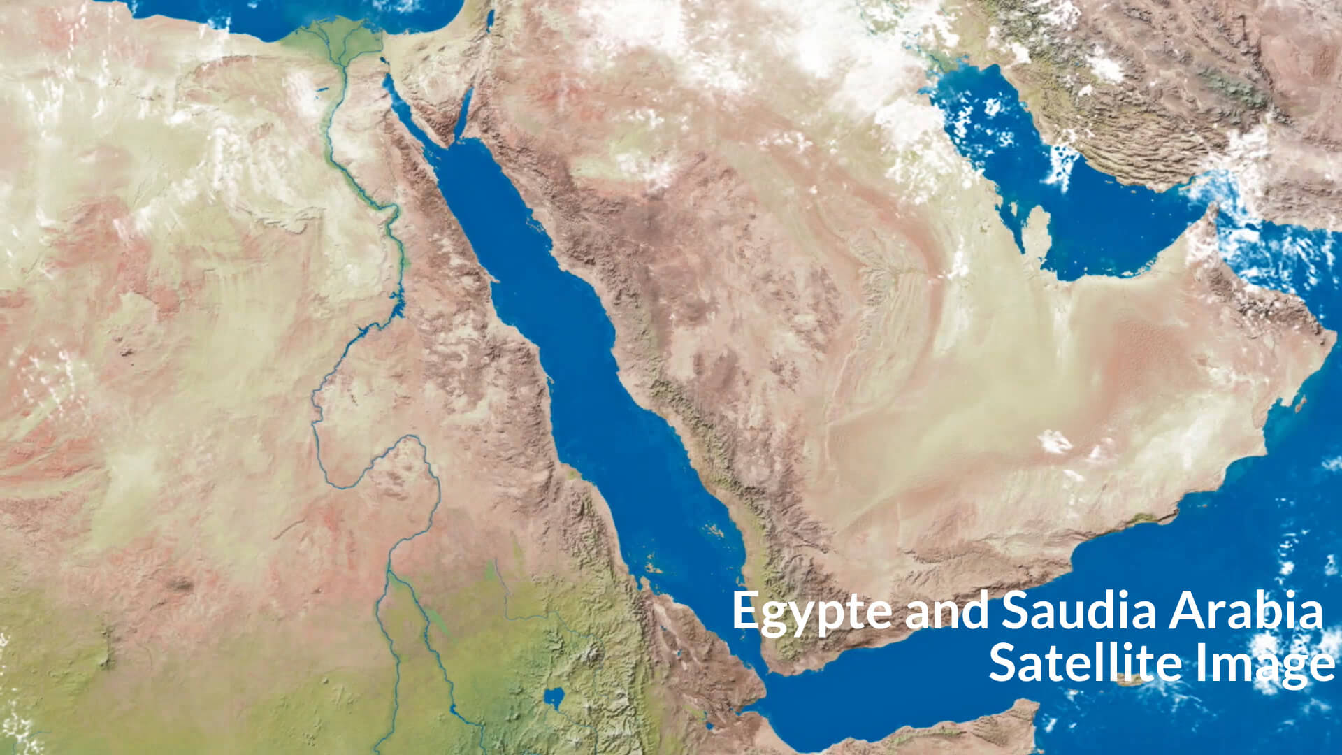 Egypte and Saudia Arabia Satellite Image